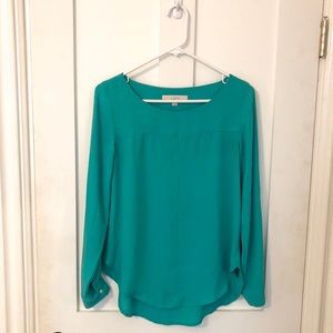 LOFT Bright Teal Blouse